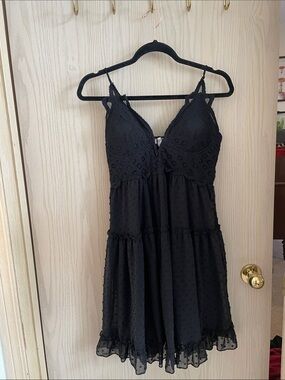 Justify Black Lace Crochet Top